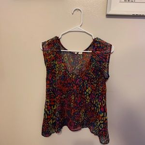 Colorful cheetah top